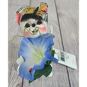 Vintage Annalee Dolls Felt Sweet Scents Mouse Doll White Blue Pink 7" 2000 New